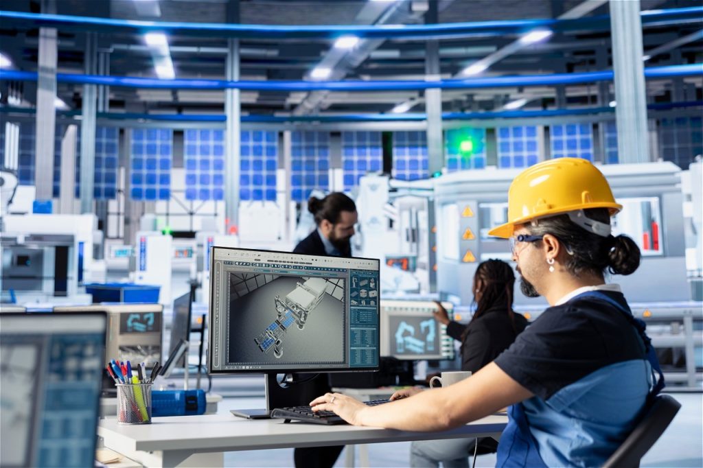Personas diseñando máquinas
